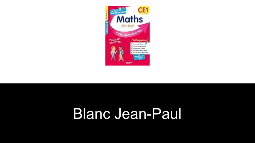 livres de Blanc Jean-Paul