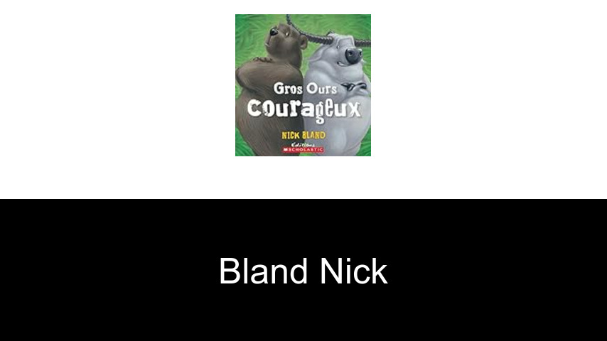 livres de Bland Nick