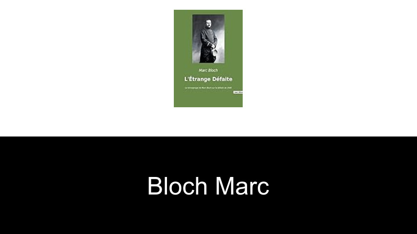 livres de Bloch Marc