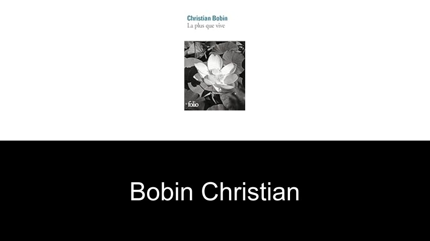livres de Bobin Christian