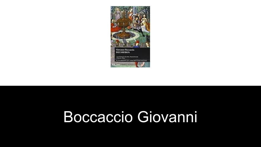 livres de Boccaccio Giovanni
