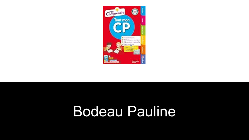 livres de Bodeau Pauline