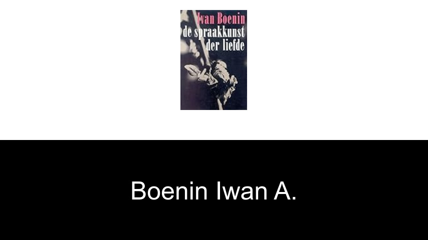 livres de Boenin Iwan A.