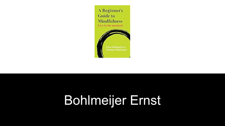livres de Bohlmeijer Ernst
