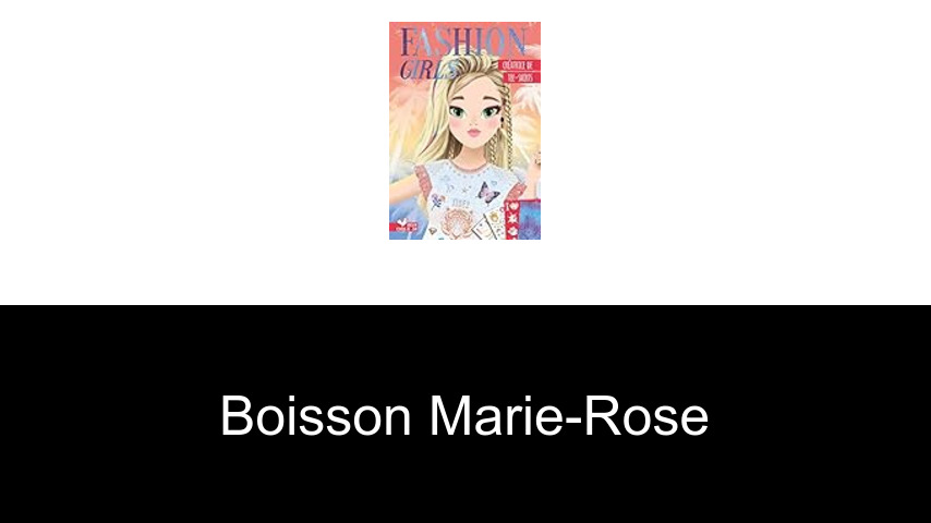 livres de Boisson Marie-Rose
