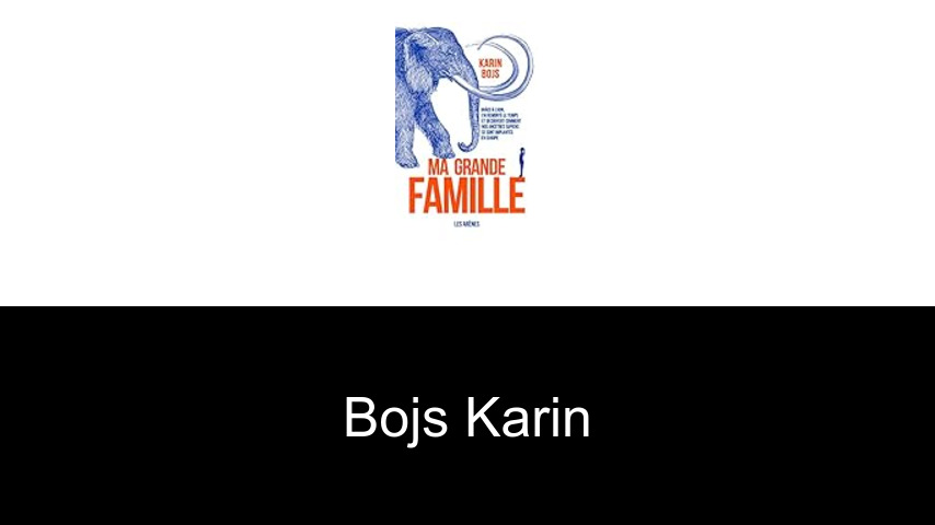 livres de Bojs Karin