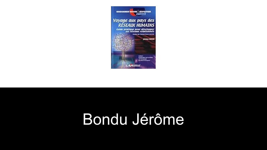 livres de Bondu Jérôme