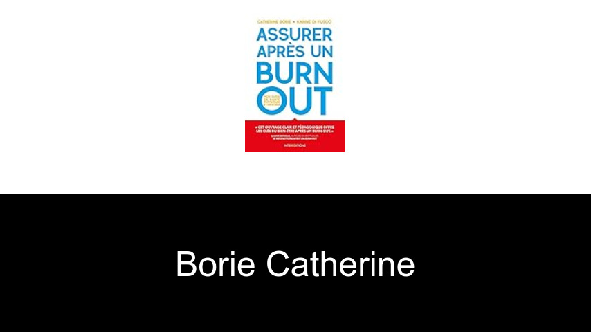 livres de Borie Catherine