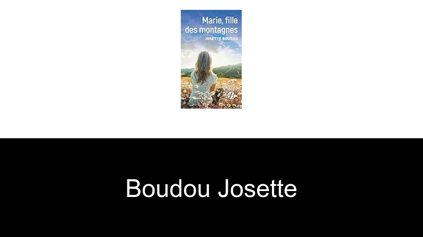 livres de Boudou Josette