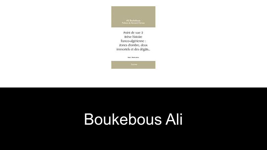 livres de Boukebous Ali
