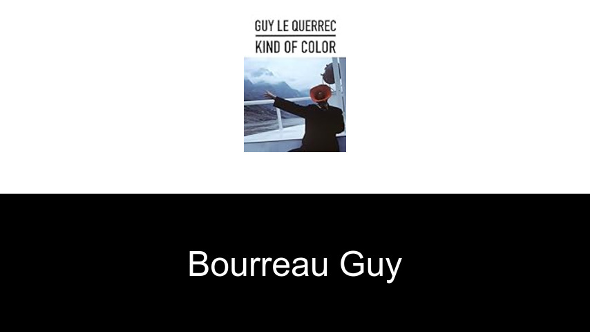 livres de Bourreau Guy