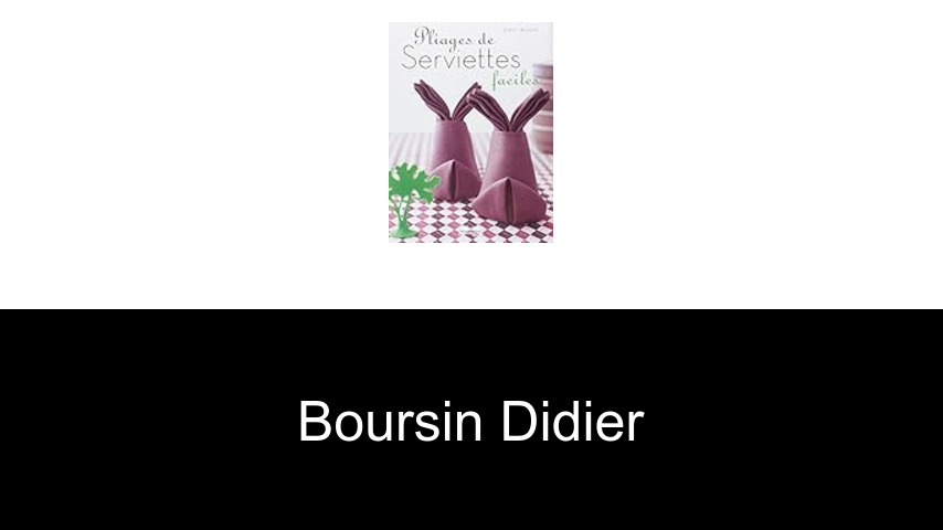 livres de Boursin Didier