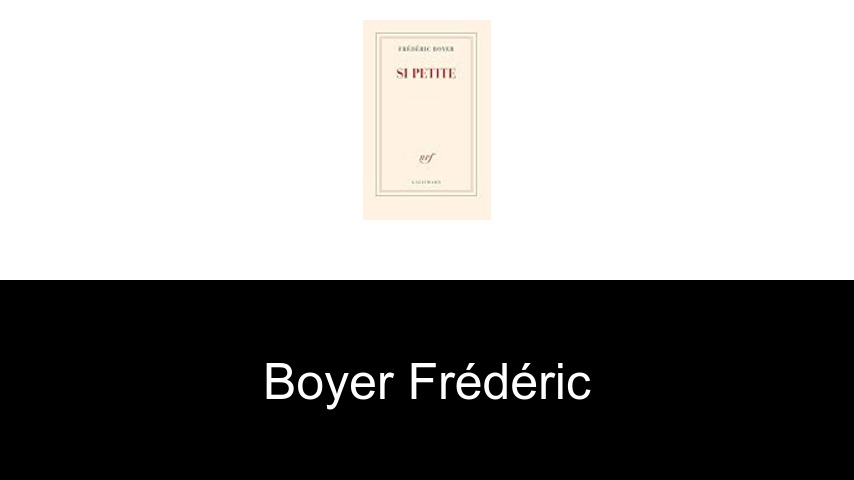 livres de Boyer Frédéric