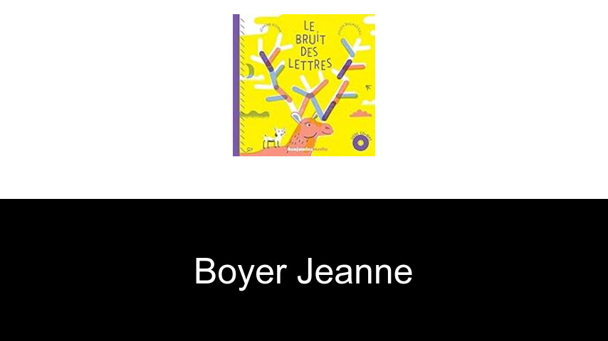 livres de Boyer Jeanne
