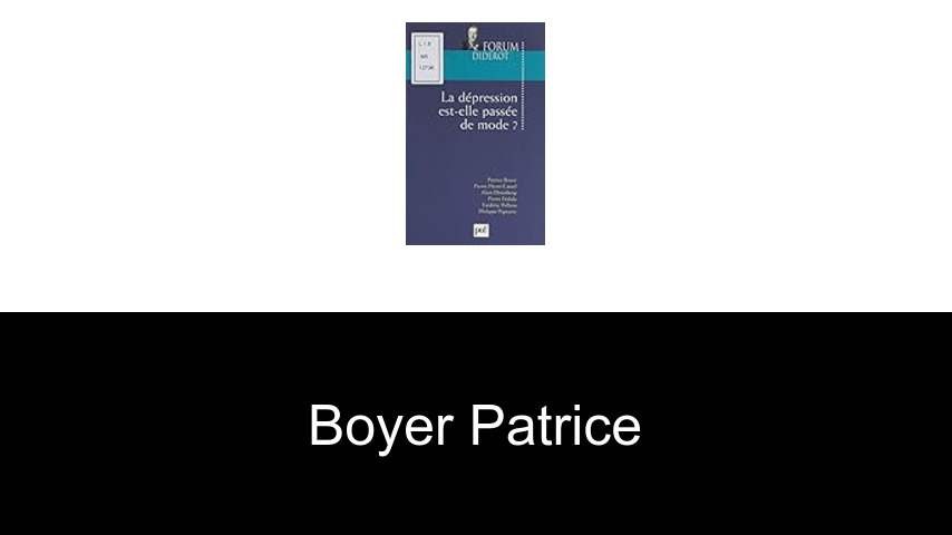 livres de Boyer Patrice