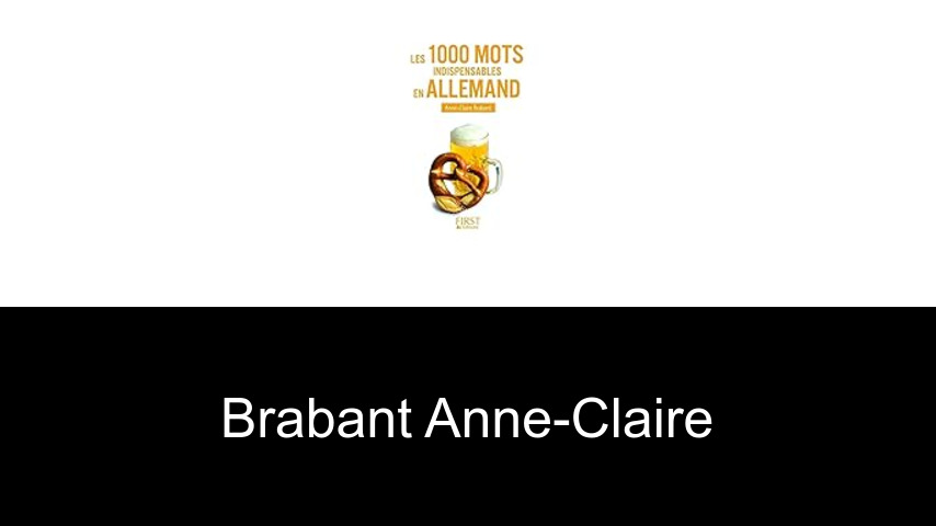 livres de Brabant Anne-Claire
