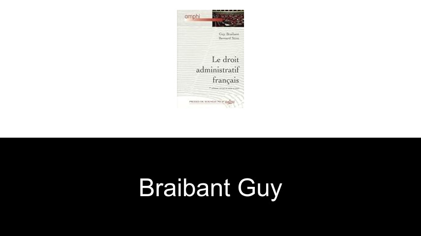 livres de Braibant Guy