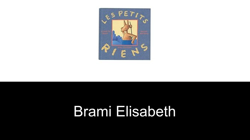 livres de Brami Elisabeth
