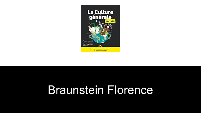 livres de Braunstein Florence
