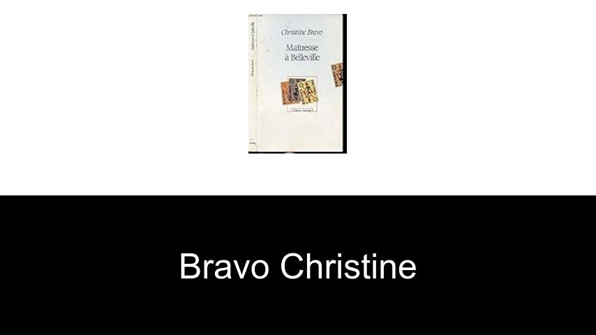 livres de Bravo Christine