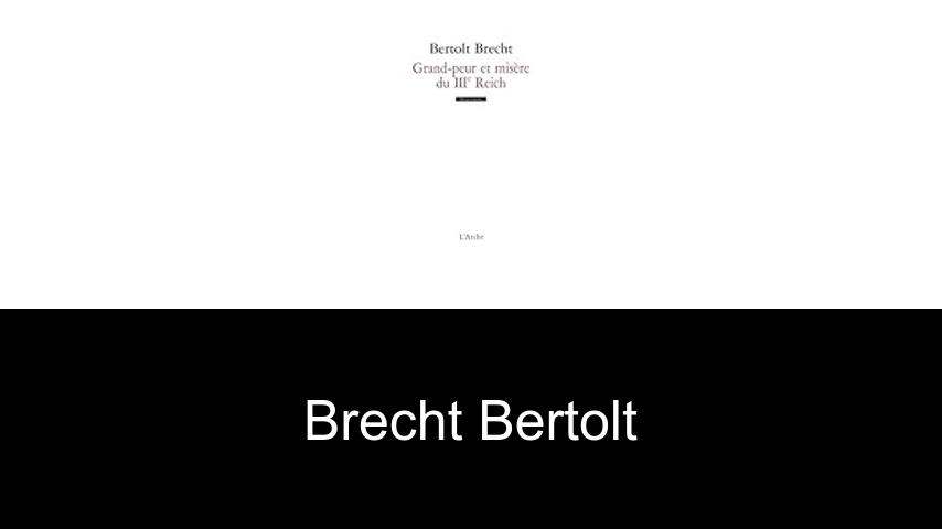 livres de Brecht Bertolt