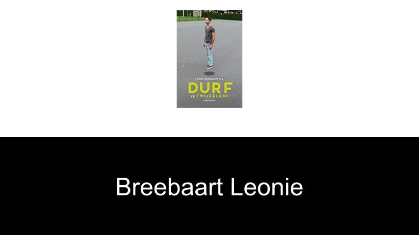 livres de Breebaart Leonie