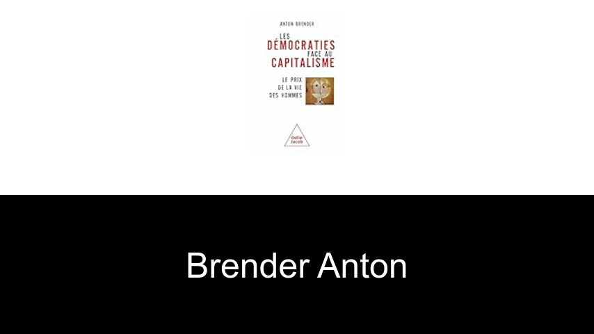 livres de Brender Anton