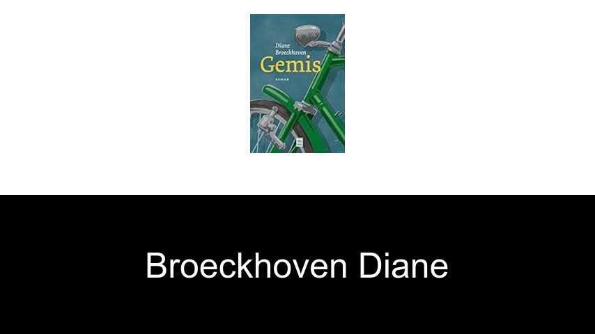 livres de Broeckhoven Diane