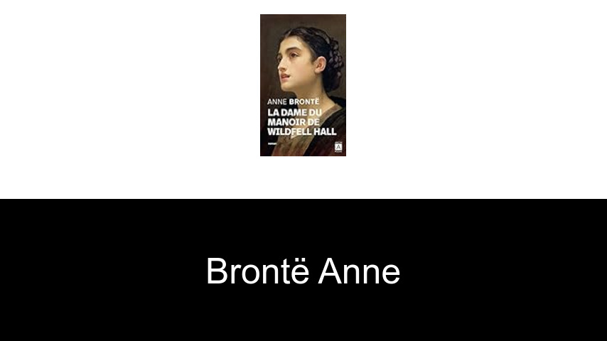 livres de Brontë Anne