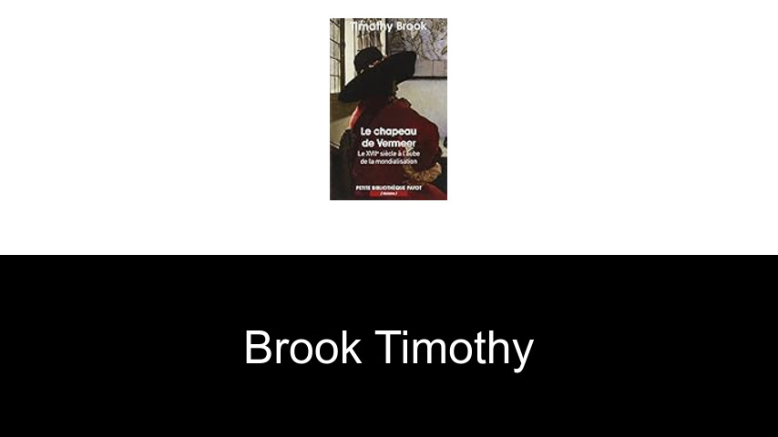 livres de Brook Timothy