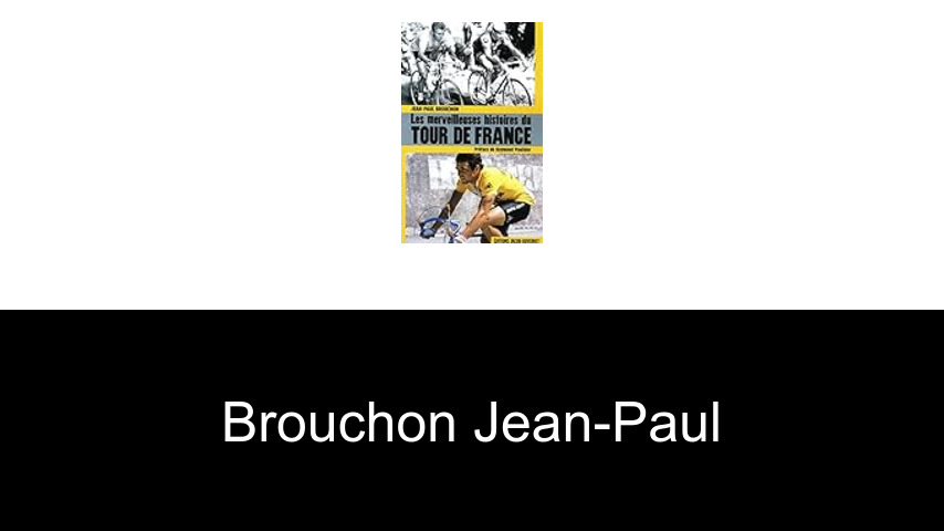 livres de Brouchon Jean-Paul