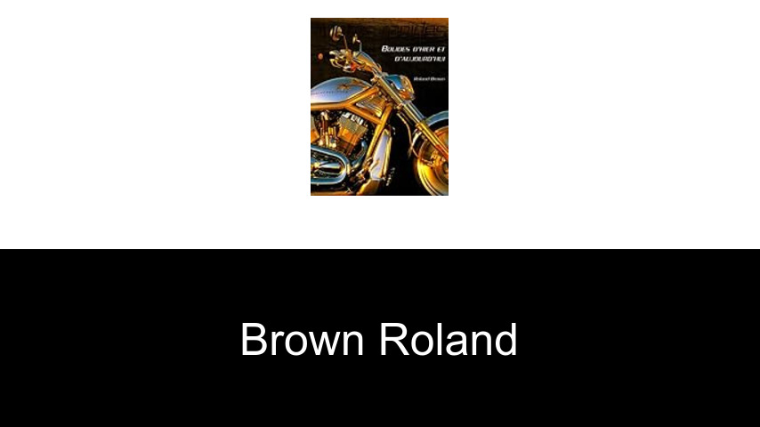 livres de Brown Roland
