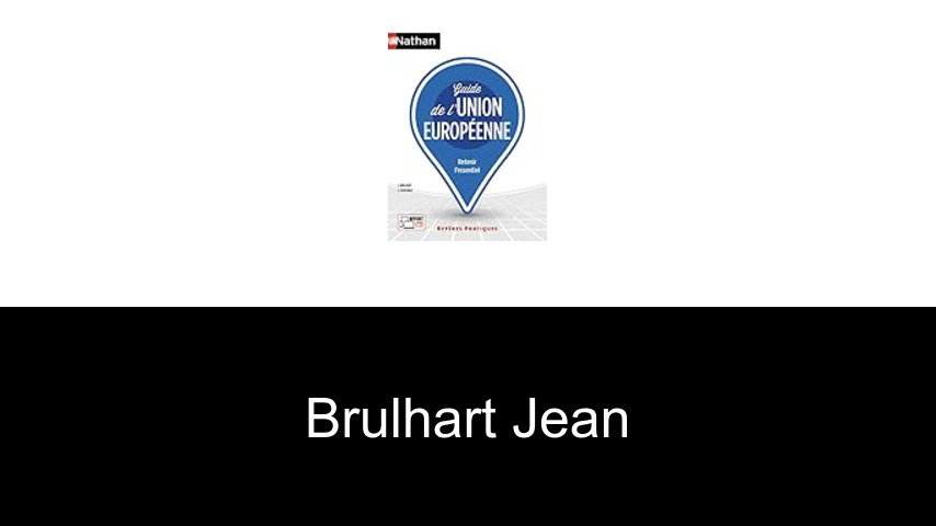 livres de Brulhart Jean