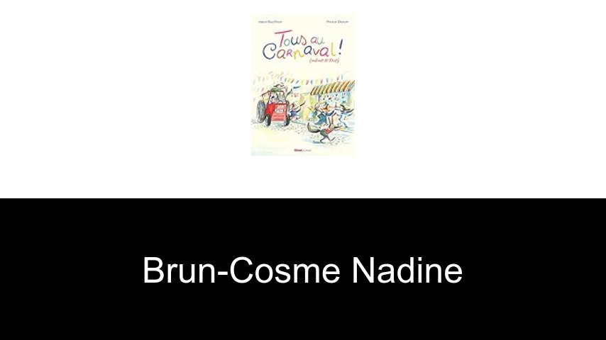 livres de Brun-Cosme Nadine