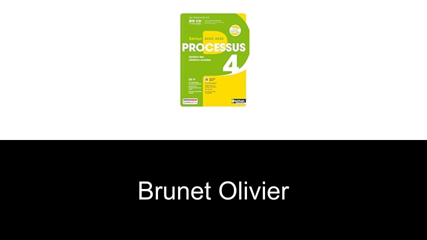 livres de Brunet Olivier