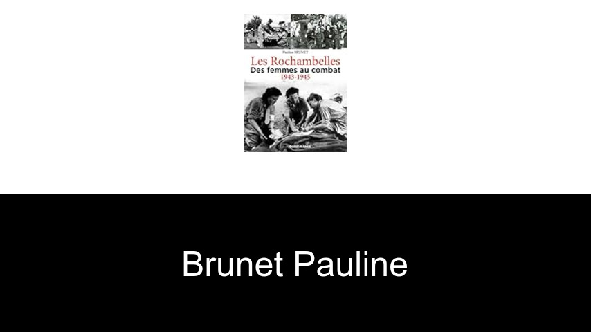 livres de Brunet Pauline