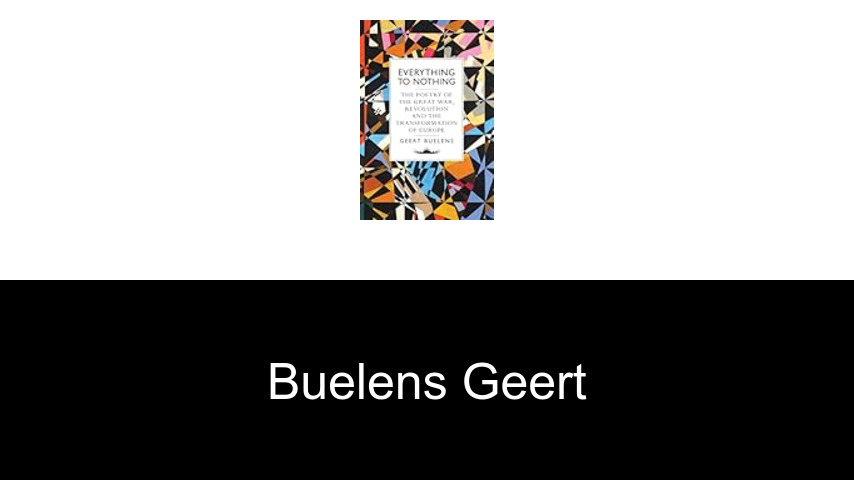 livres de Buelens Geert