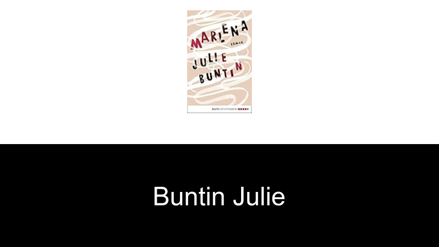 livres de Buntin Julie