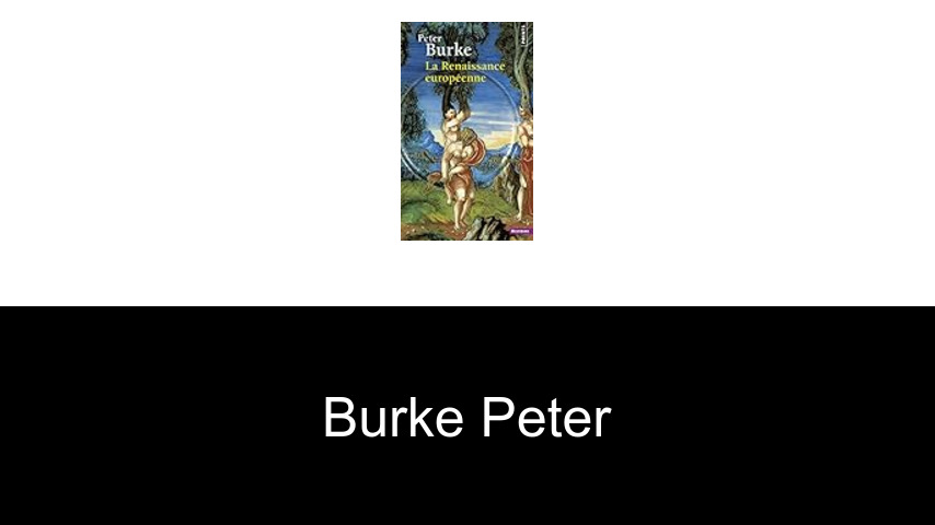 livres de Burke Peter