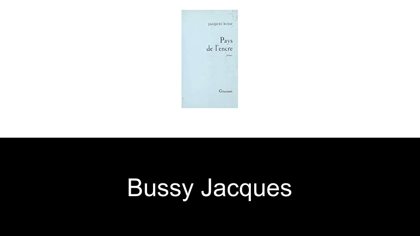 livres de Bussy Jacques