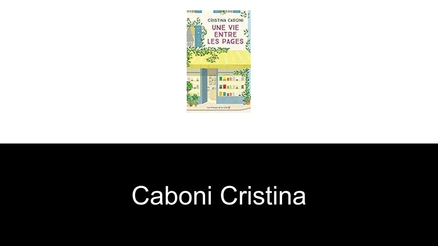 livres de Caboni Cristina