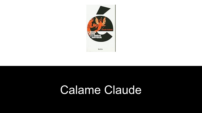 livres de Calame Claude