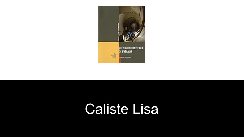 livres de Caliste Lisa