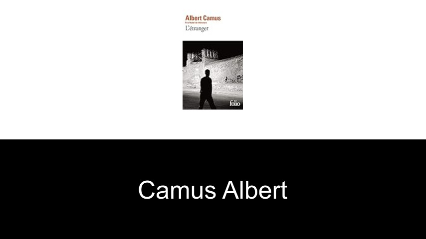 livres de Camus Albert