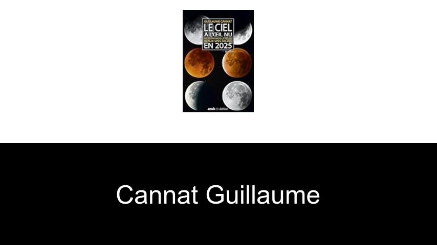 livres de Cannat Guillaume