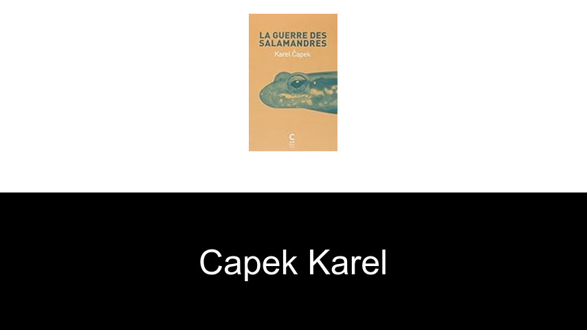 livres de Capek Karel