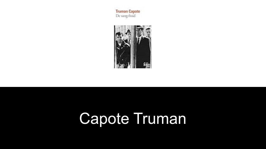 livres de Capote Truman