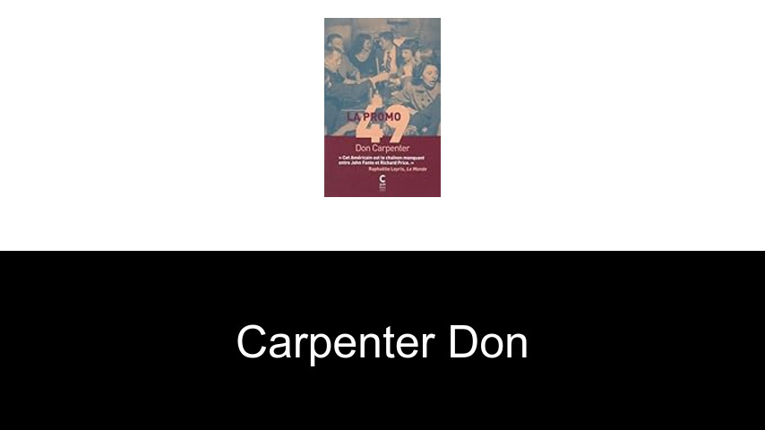 livres de Carpenter Don