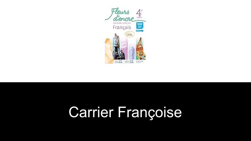 livres de Carrier Françoise