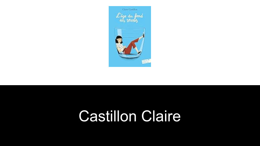 livres de Castillon Claire